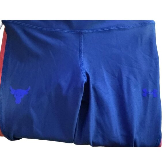 Under Armour Project Rock HeatGear Compression Ankle Leggings Blue Women's XS - Picture 3 of 7